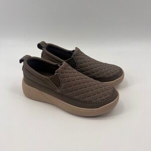 Staheekum Quilted Slip-On Women Taupe Brown Mesh Walking Shoes C91235 Size 6